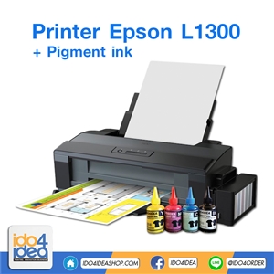 [00PTA3SU07] ชุดปรินท์เตอร์ A3 Epson l1300 พร้อมหมึกพิกเมนท์ ห้าขวด (Pigment ink)